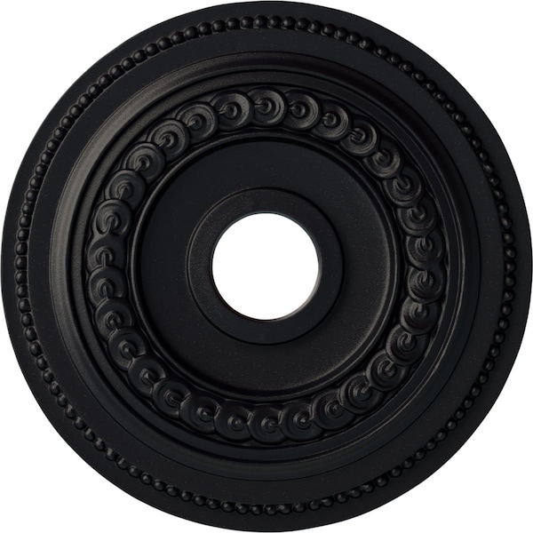 Ekena Millwork Oldham Ceiling Medallion (Fits Canopies up to 8 5/8"), 18"OD x 3 3/8"ID x 7/8"P, Steel Gray CM18OL1SGS - main